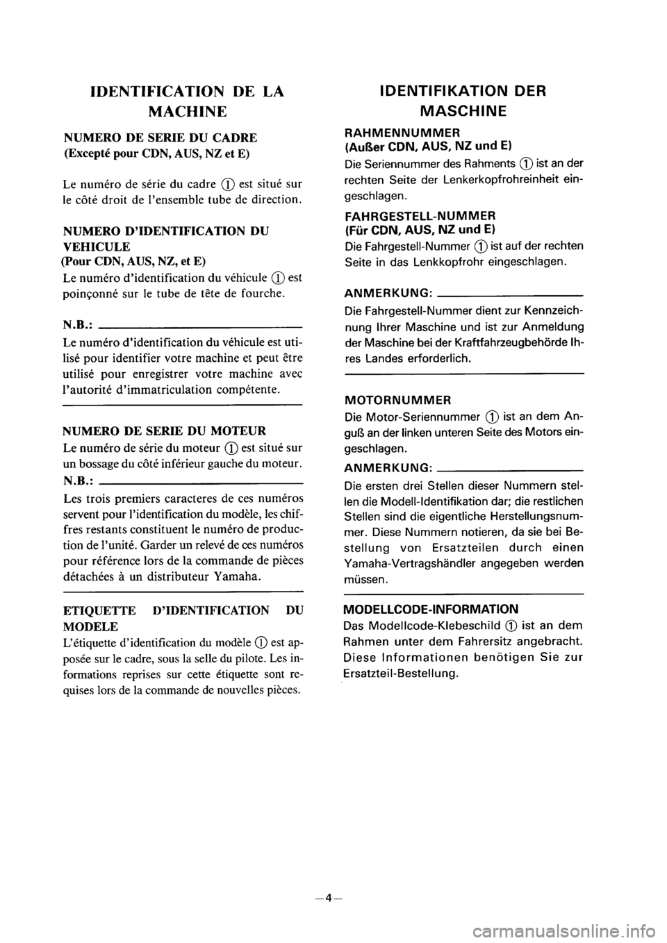 YAMAHA PW50 2001 Owners Manual YAMAHA PW50 2001 Owners Manual