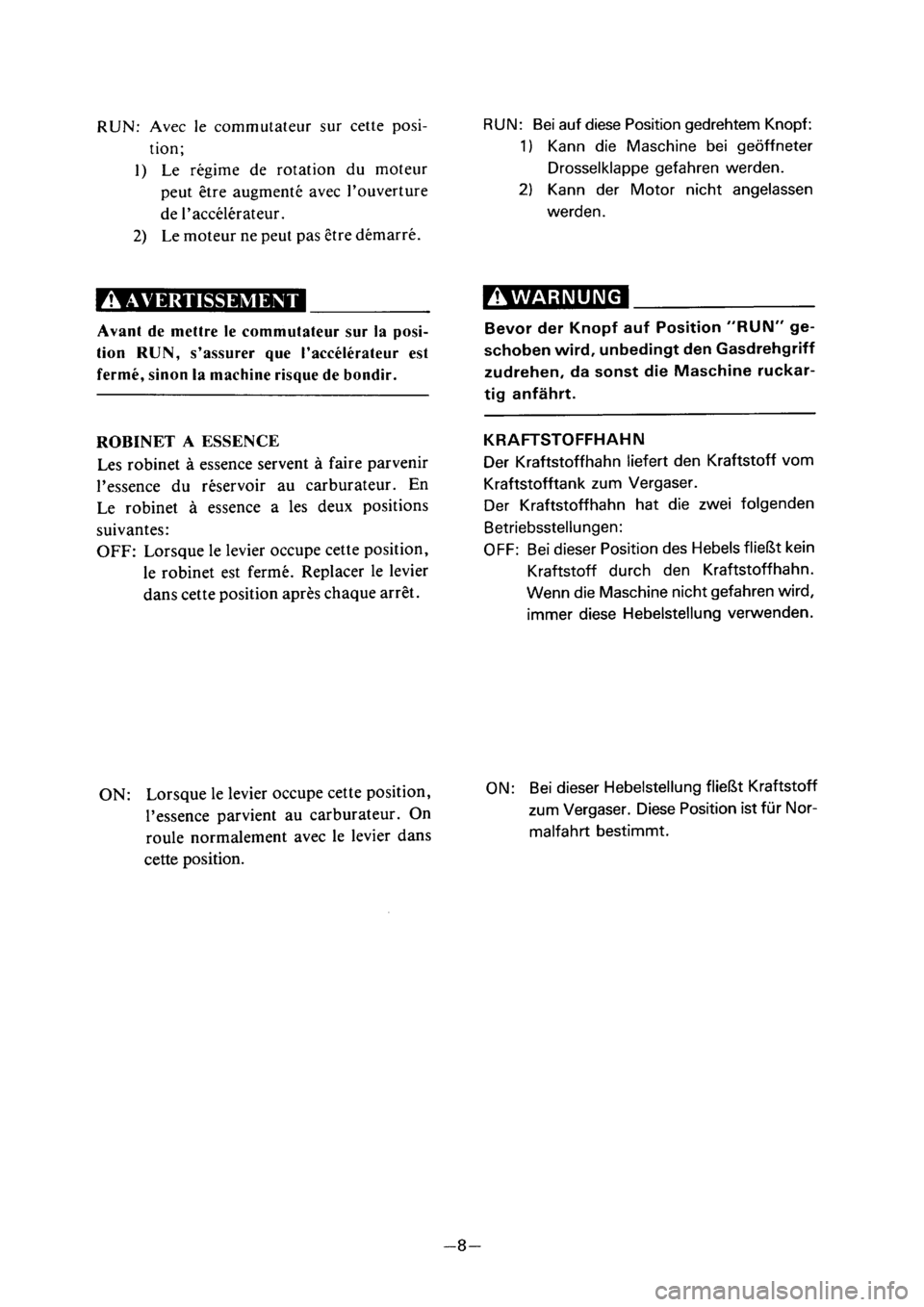 YAMAHA PW50 2001 Notices Demploi (in French) YAMAHA PW50 2001 Notices Demploi (in French)