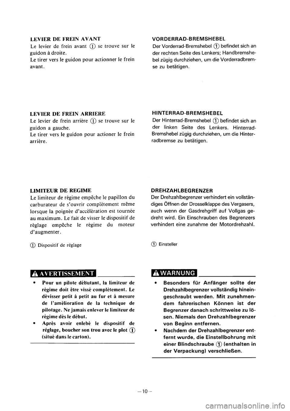YAMAHA PW50 2001 Notices Demploi (in French) YAMAHA PW50 2001 Notices Demploi (in French)