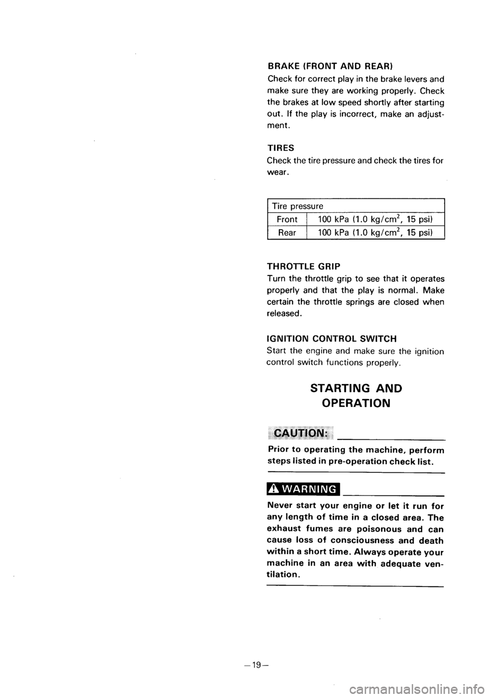 YAMAHA PW50 2001 Notices Demploi (in French) YAMAHA PW50 2001 Notices Demploi (in French)