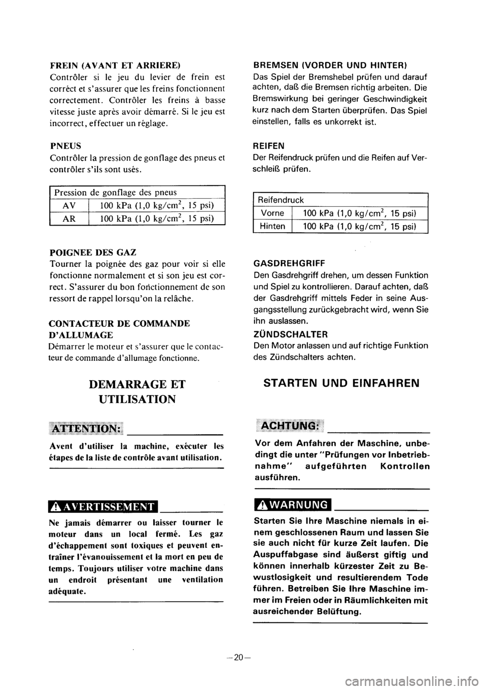 YAMAHA PW50 2001  Betriebsanleitungen (in German) 