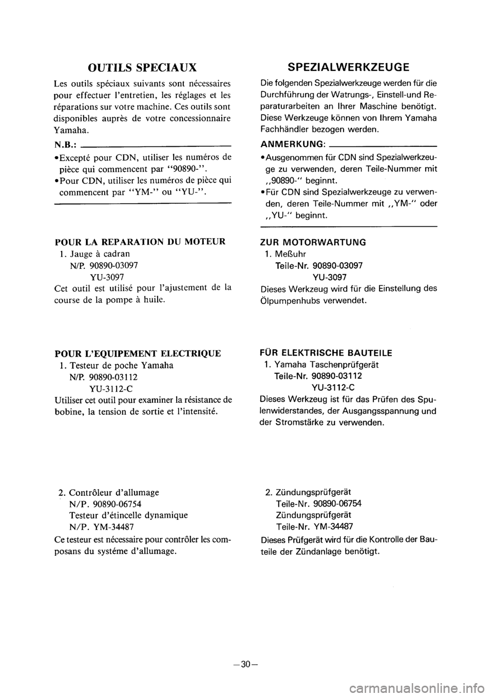 YAMAHA PW50 2001  Betriebsanleitungen (in German) 