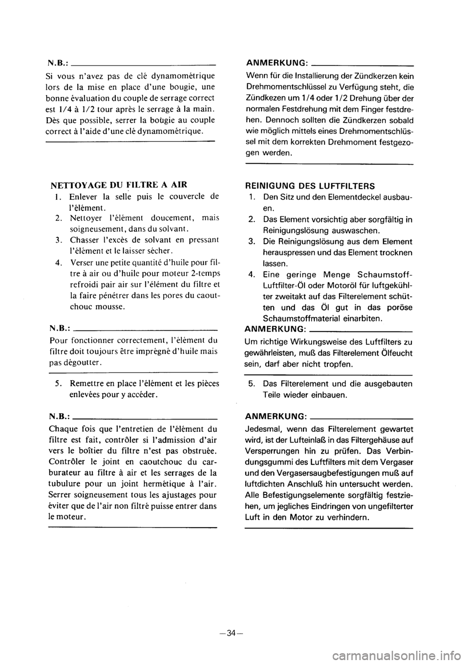 YAMAHA PW50 2001  Betriebsanleitungen (in German) 