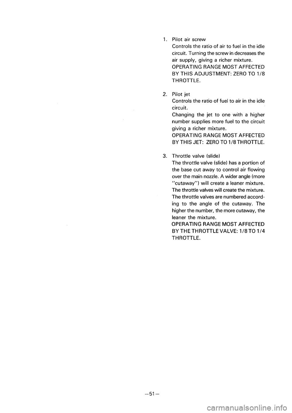 YAMAHA PW50 2001 Manual PDF 