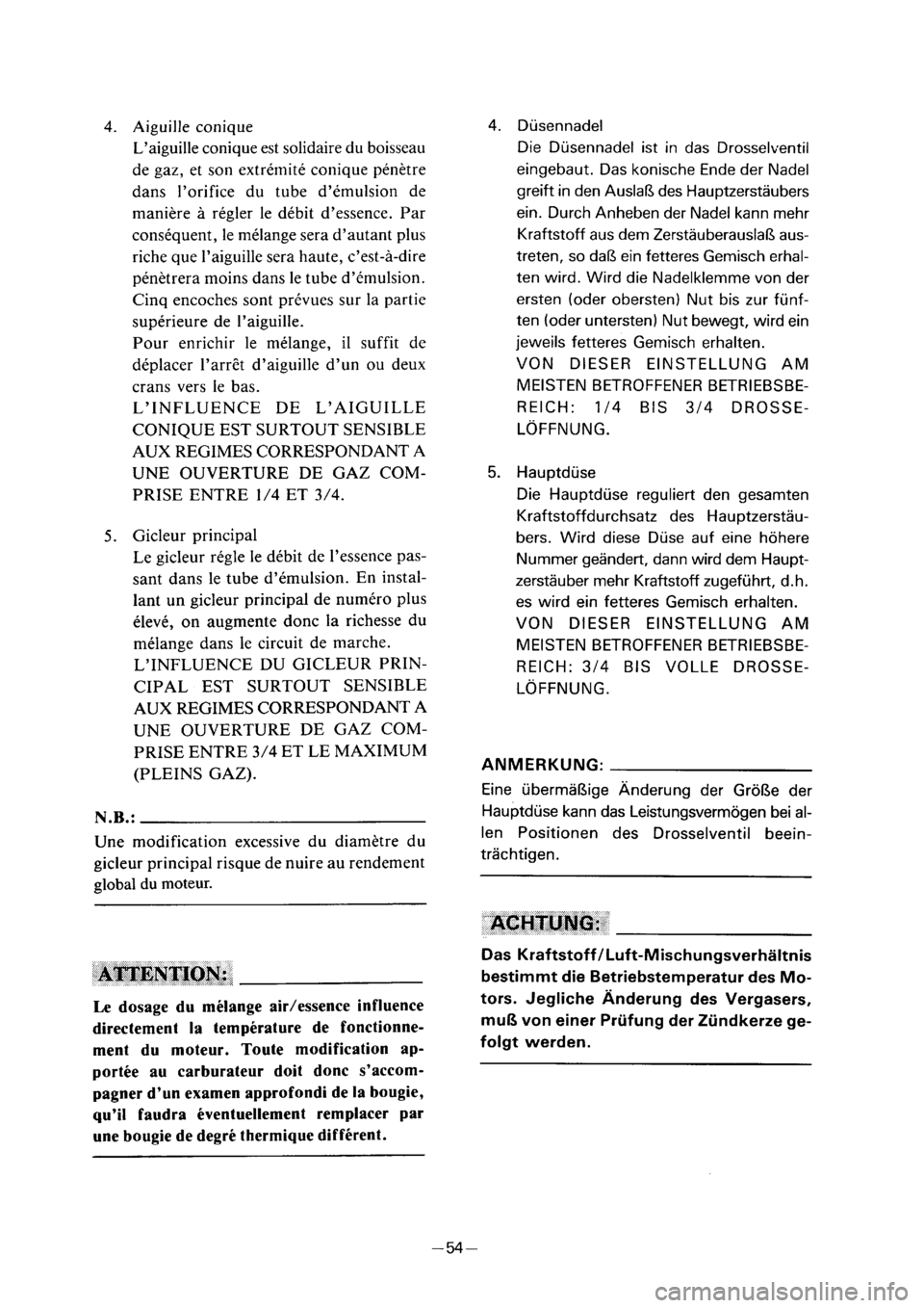 YAMAHA PW50 2001 Manual PDF 