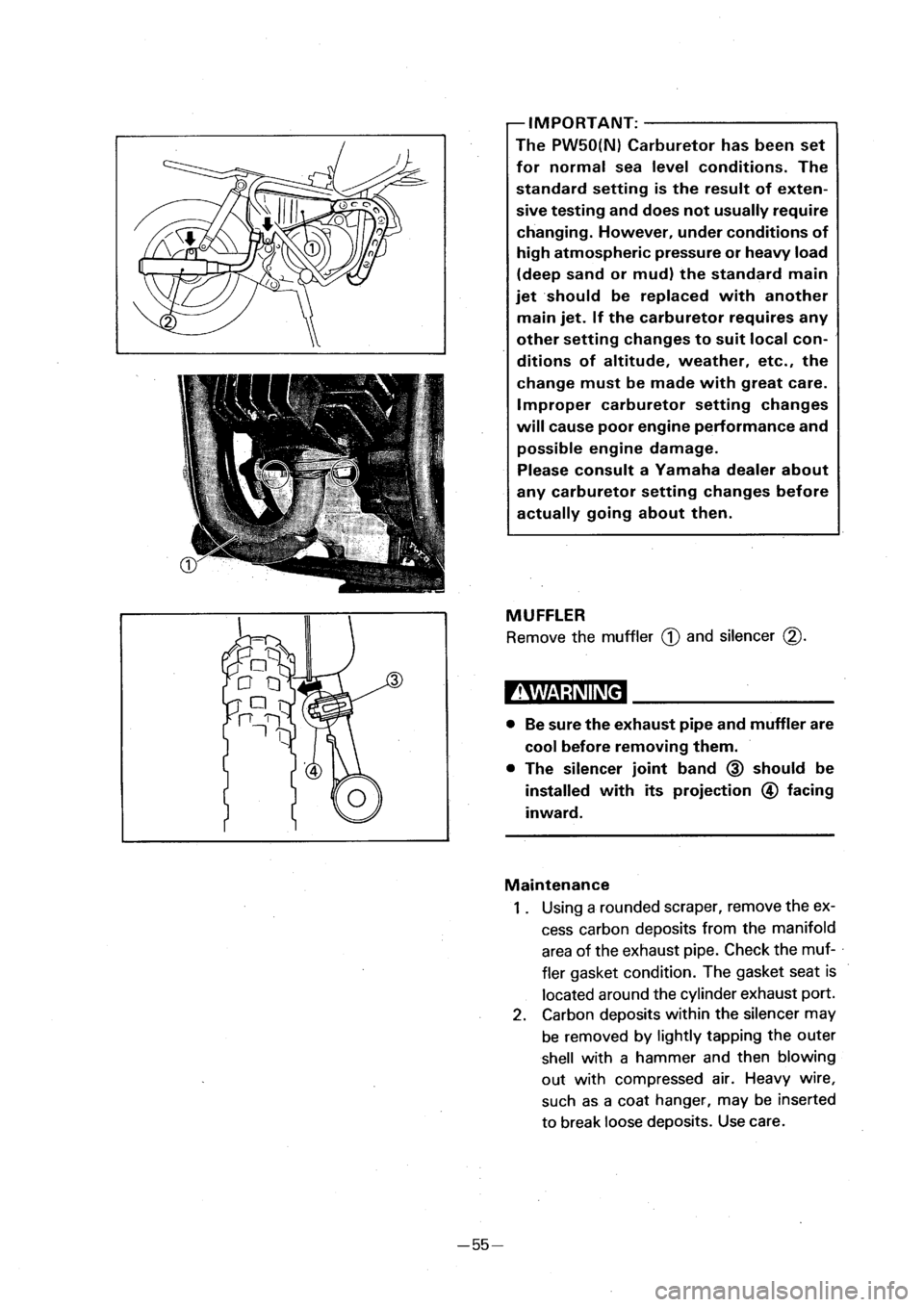 YAMAHA PW50 2001 Manual PDF 