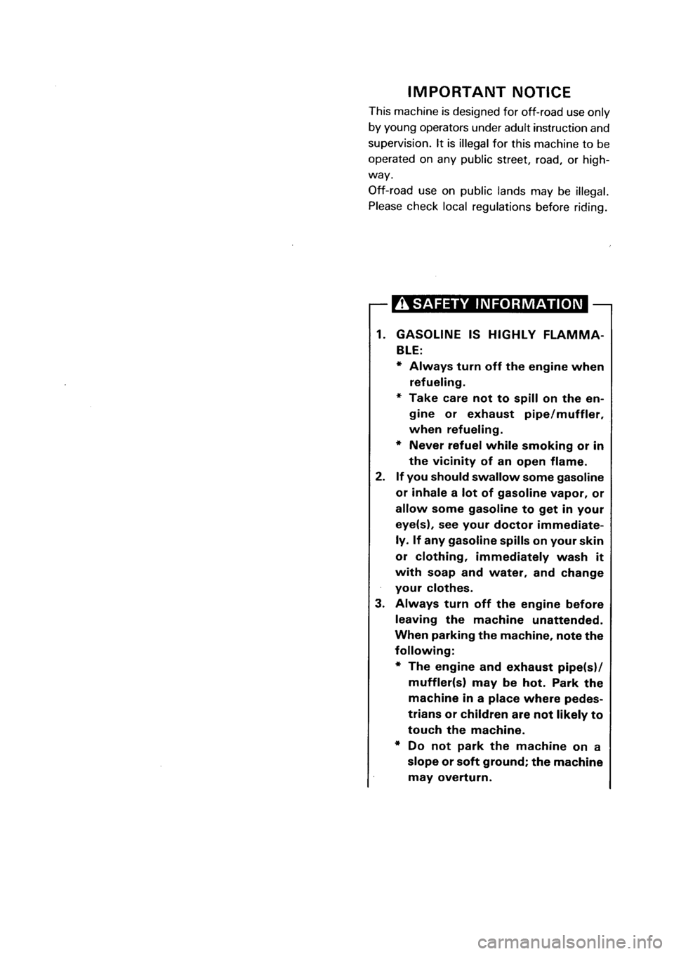 YAMAHA PW50 2001  Owners Manual 