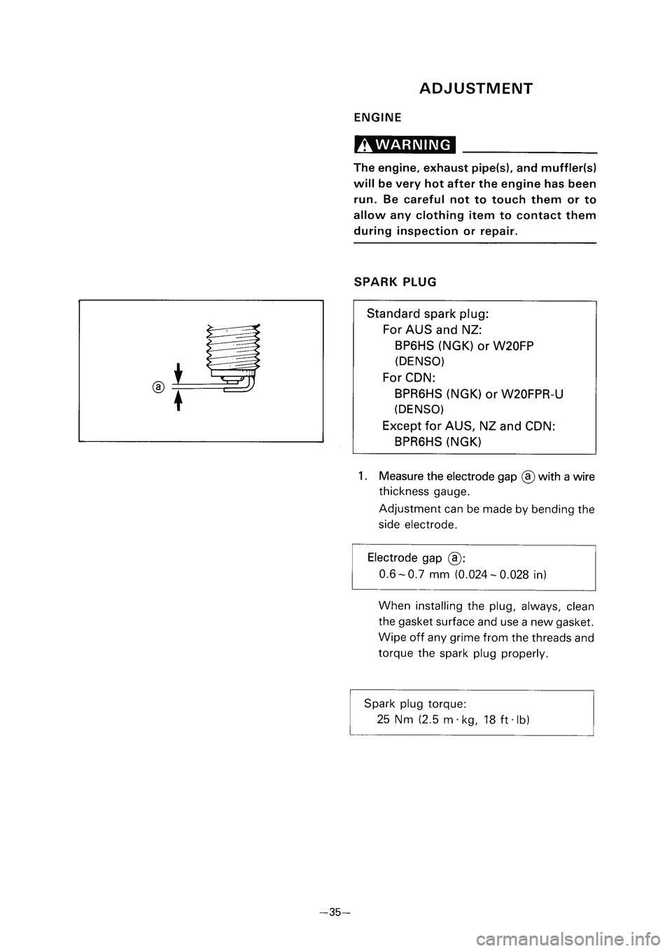 YAMAHA PW80 2006 Workshop Manual � ��3�7������ � �������� ������ � 