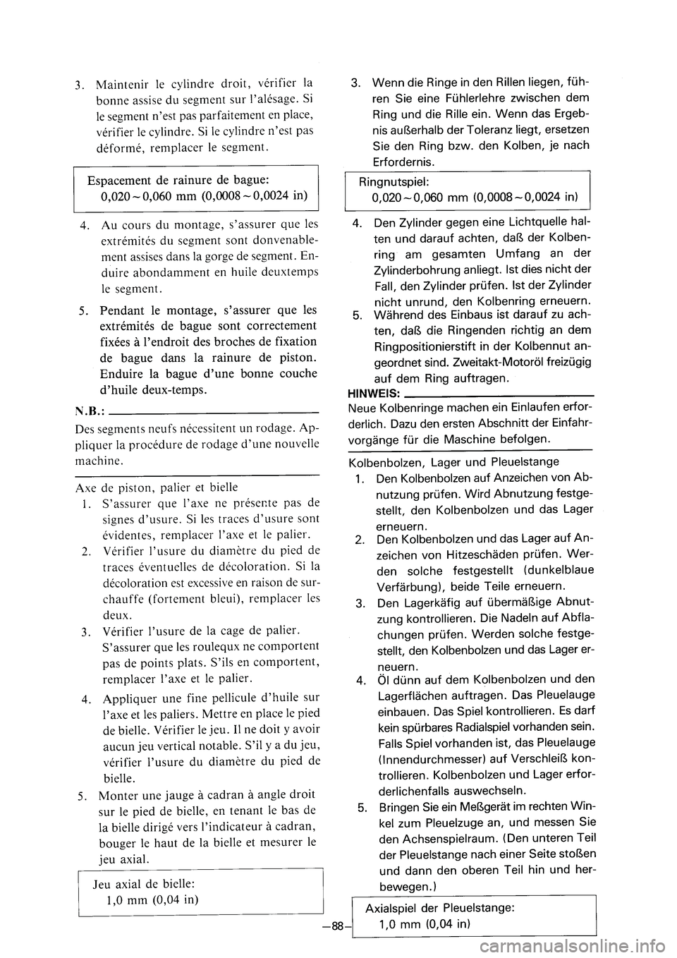 YAMAHA PW80 2005 Notices Demploi (in French) 3RV 8E 3 04.4.13 10:28 7 YAMAHA PW80 2005 Notices Demploi (in French) 3RV 8E 3 04.4.13 10:28 7