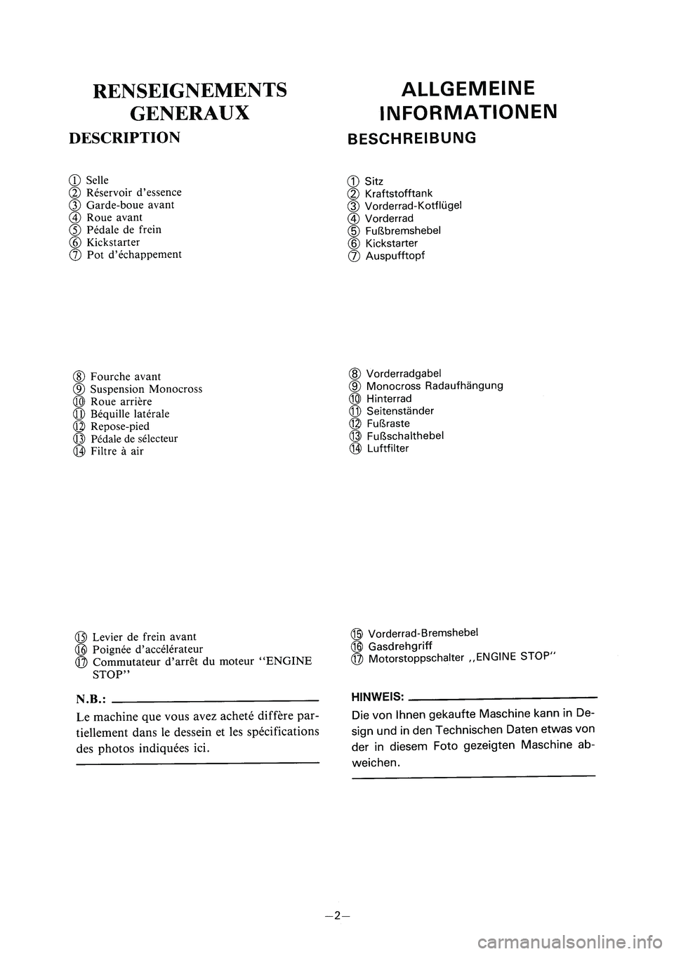 YAMAHA PW80 2005  Notices Demploi (in French)  3RV 8E 1  04.4.13 10:04      21  