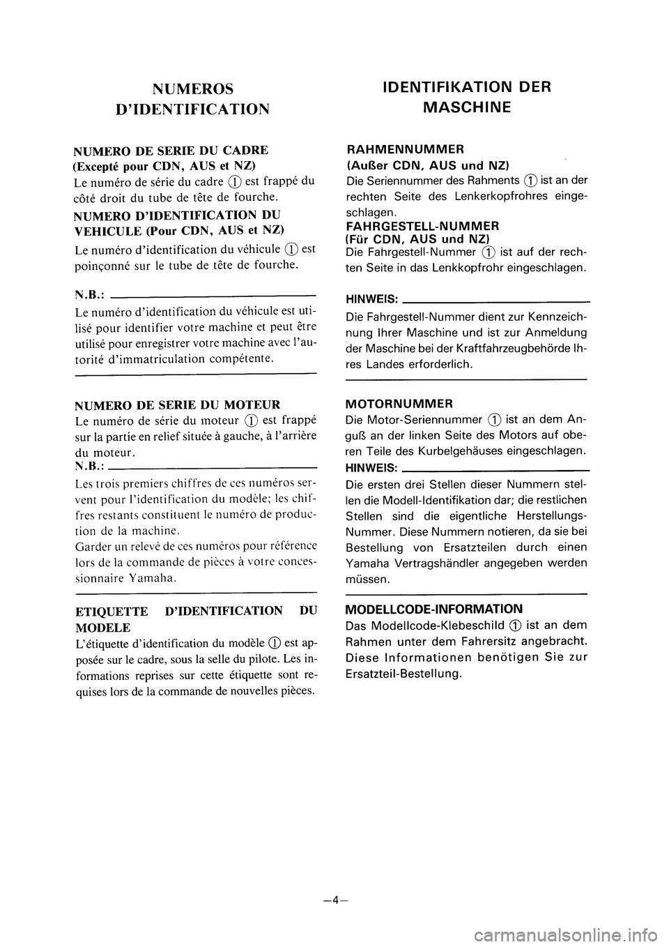 YAMAHA PW80 2005  Notices Demploi (in French)  3RV 8E 1  04.4.13 10:04      23  