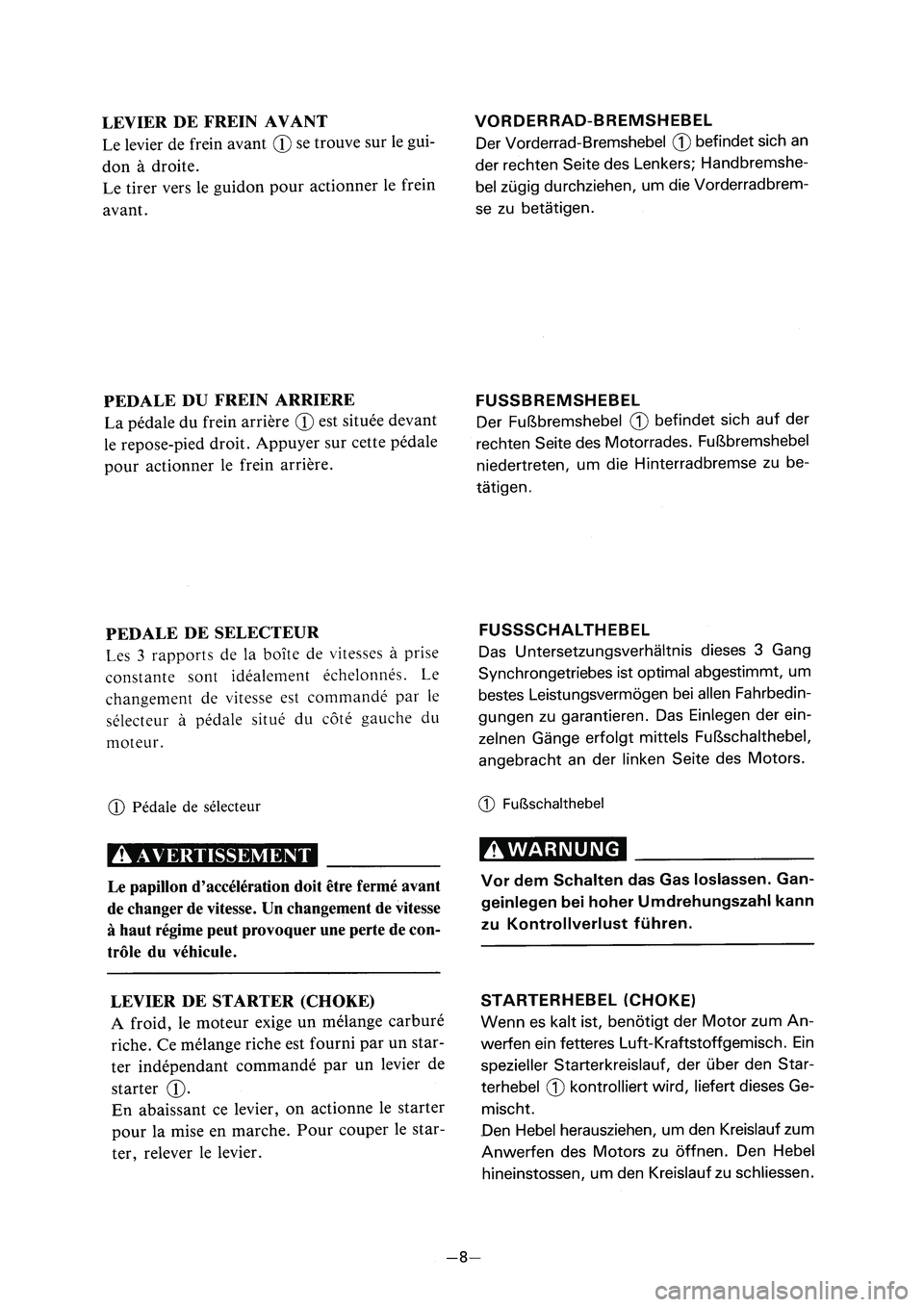 YAMAHA PW80 2005  Notices Demploi (in French)  3RV 8E 1  04.4.13 10:05      27  