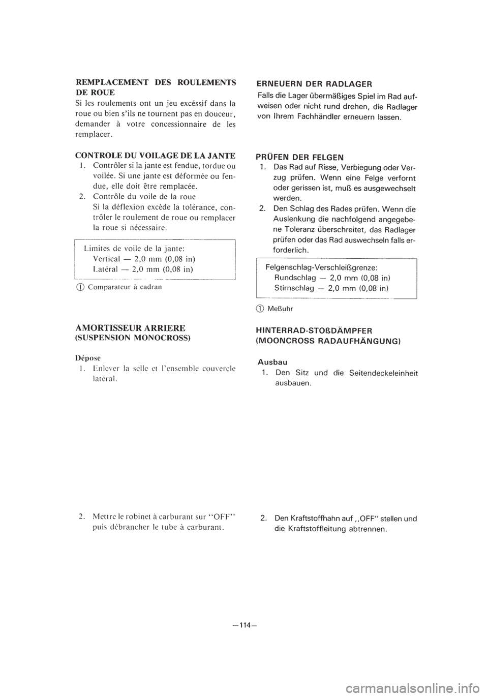 YAMAHA PW80 2003 Notices Demploi (in French) *3/3=PW80-3RV-8B 01.4.16 5:42 PM Page 7 YAMAHA PW80 2003 Notices Demploi (in French) *3/3=PW80-3RV-8B 01.4.16 5:42 PM Page 7