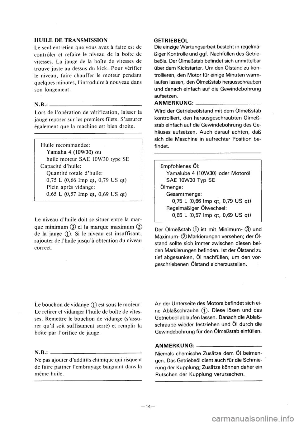 YAMAHA PW80 2001 Betriebsanleitungen (in German) YAMAHA PW80 2001 Betriebsanleitungen (in German)