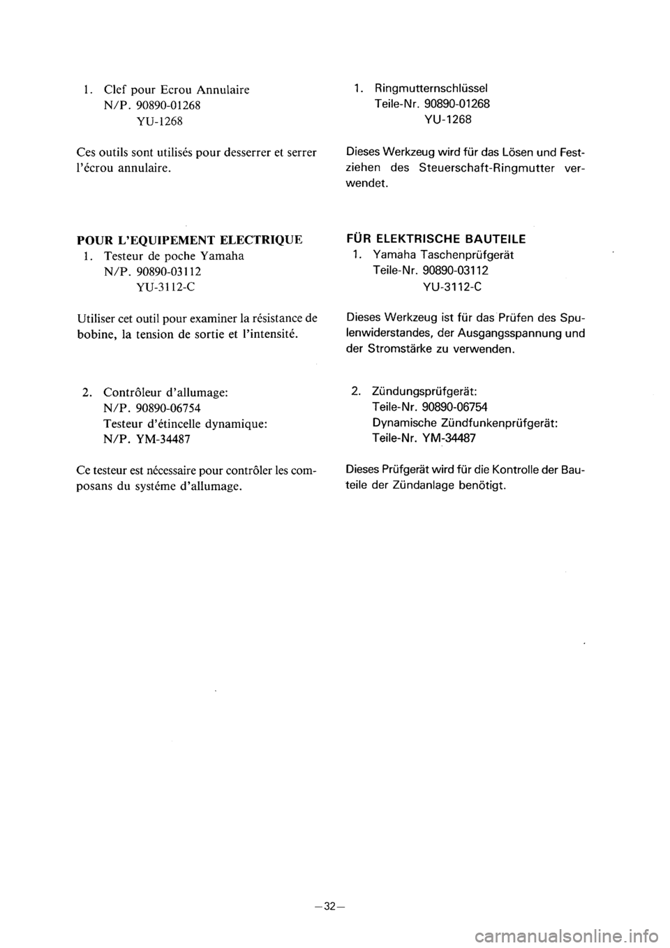 YAMAHA PW80 2001 Workshop Manual 