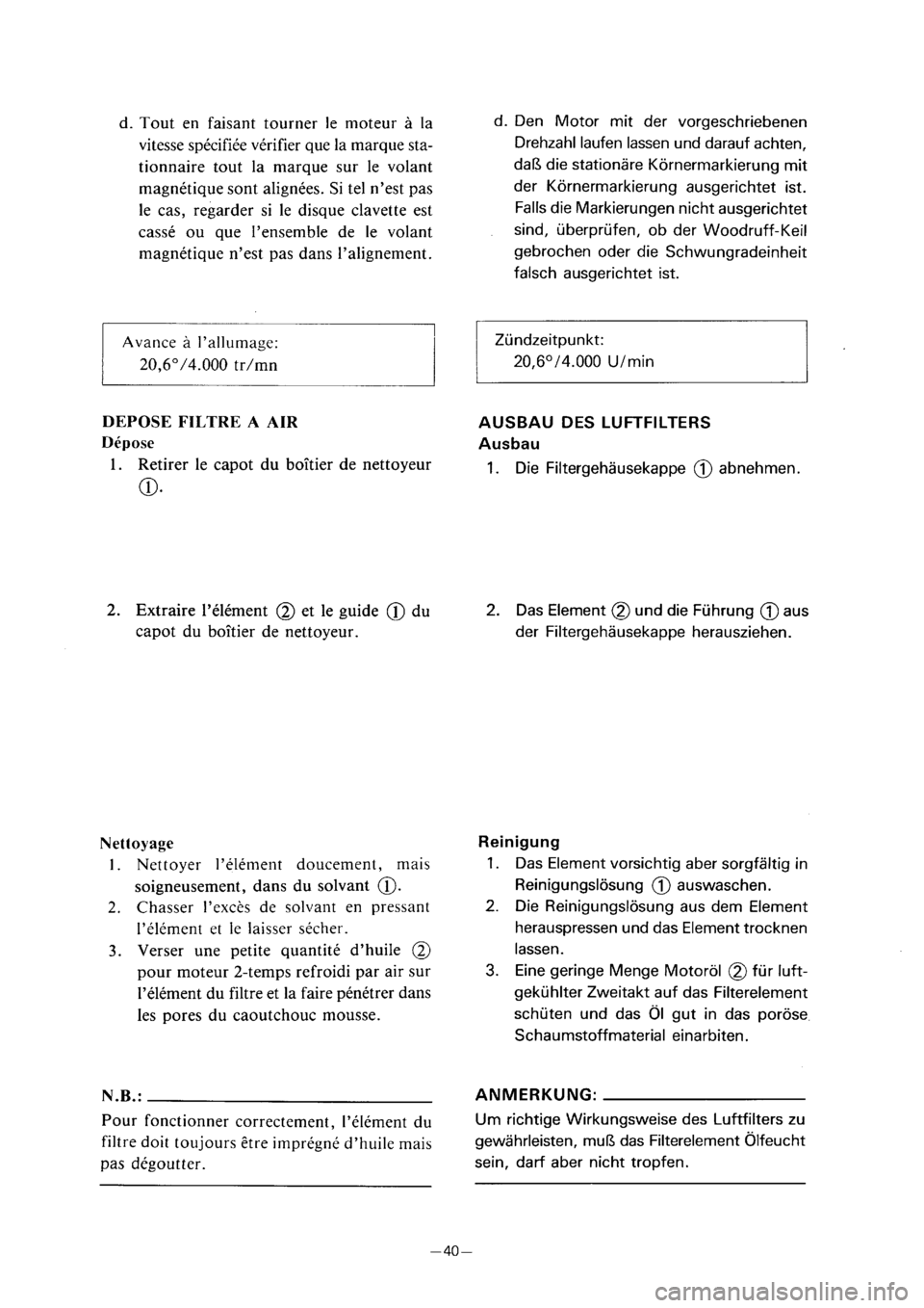 YAMAHA PW80 2001  Betriebsanleitungen (in German) 