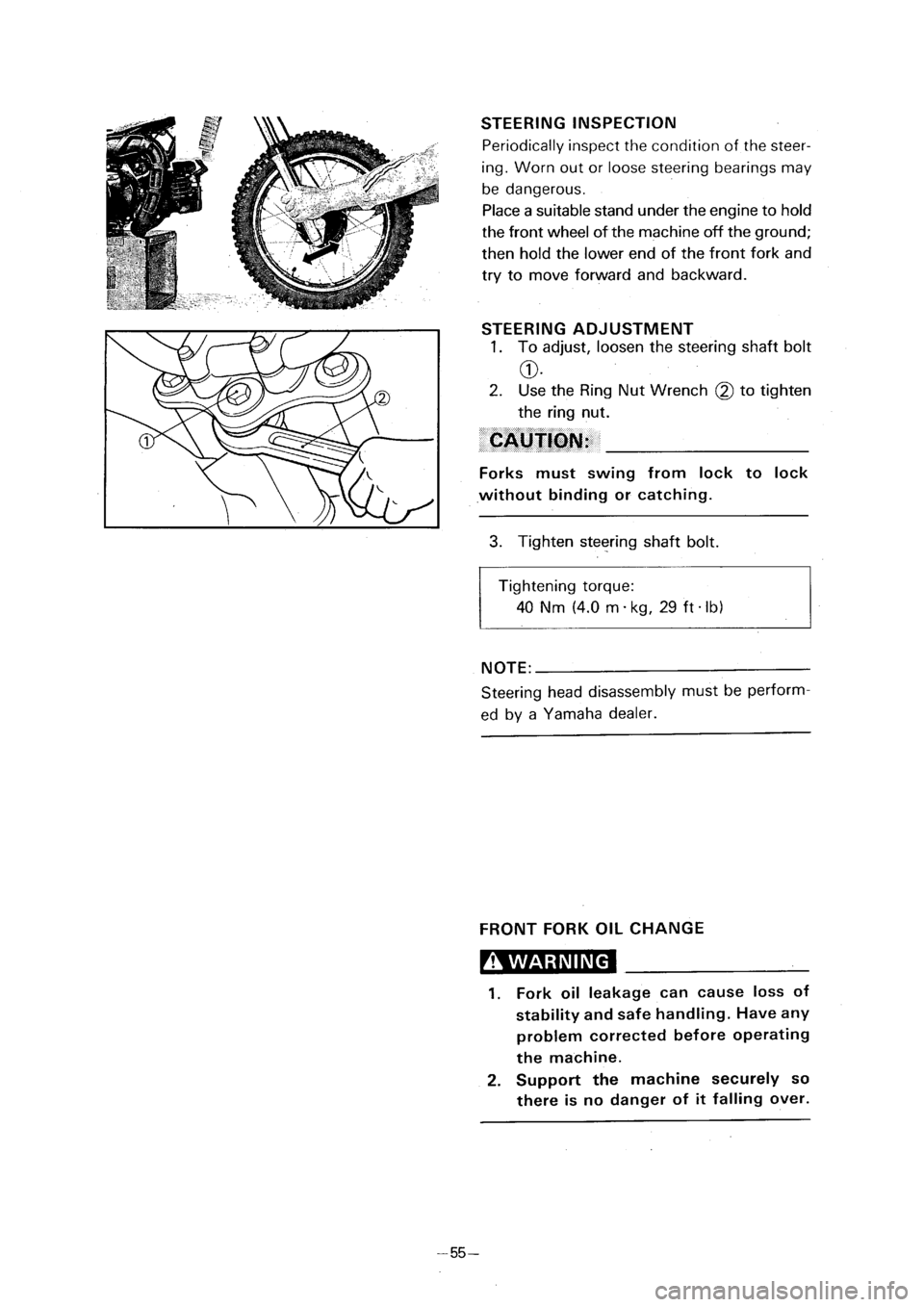 YAMAHA PW80 2001 Betriebsanleitungen (in German) YAMAHA PW80 2001 Betriebsanleitungen (in German)