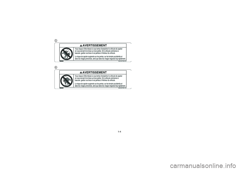 YAMAHA RHINO 660 2007 Owners Manual 1-4
5
6EE.book Page 4 Friday, August 4, 2006 12:02 PM YAMAHA RHINO 660 2007 Owners Manual 1-4
5
6EE.book Page 4 Friday, August 4, 2006 12:02 PM