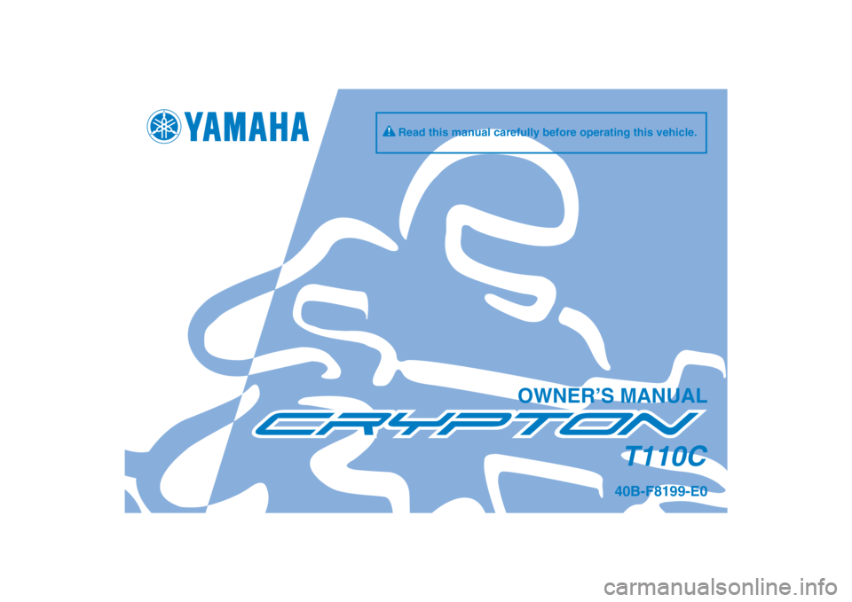 YAMAHA T105 2009  Owners Manual 