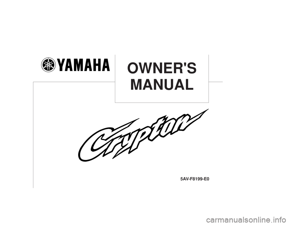 YAMAHA T105 1998  Owners Manual OWNERS
MANUAL
5AV-F8199-E0 