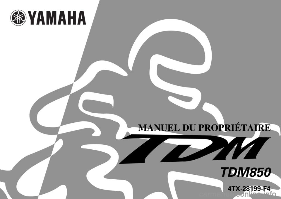 YAMAHA TDM 850 2000  Notices Demploi (in French) 