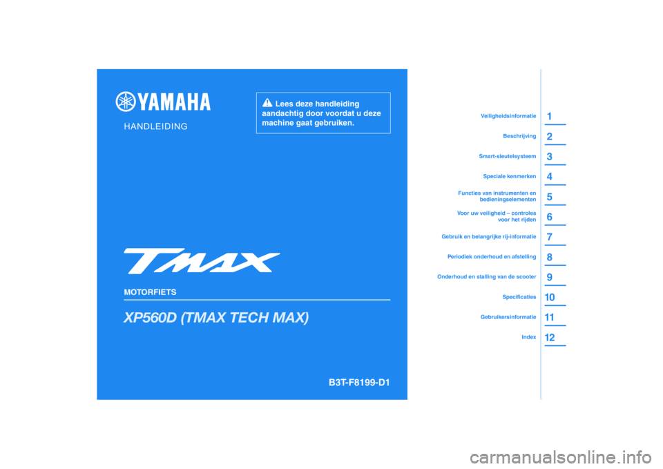 YAMAHA TMAX 2021  Instructieboekje (in Dutch) 