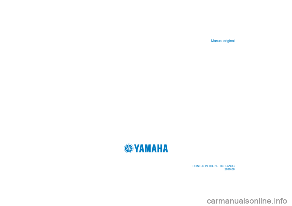 YAMAHA TRACER 900 2020  Manual de utilização (in Portuguese) DIC183
Manual original
PRINTED IN THE NETHERLANDS2019.08 