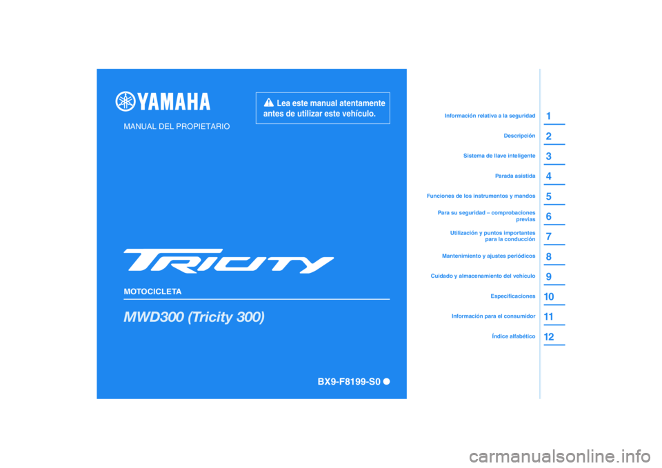 YAMAHA TRICITY 300 2020  Manuale de Empleo (in Spanish) 
