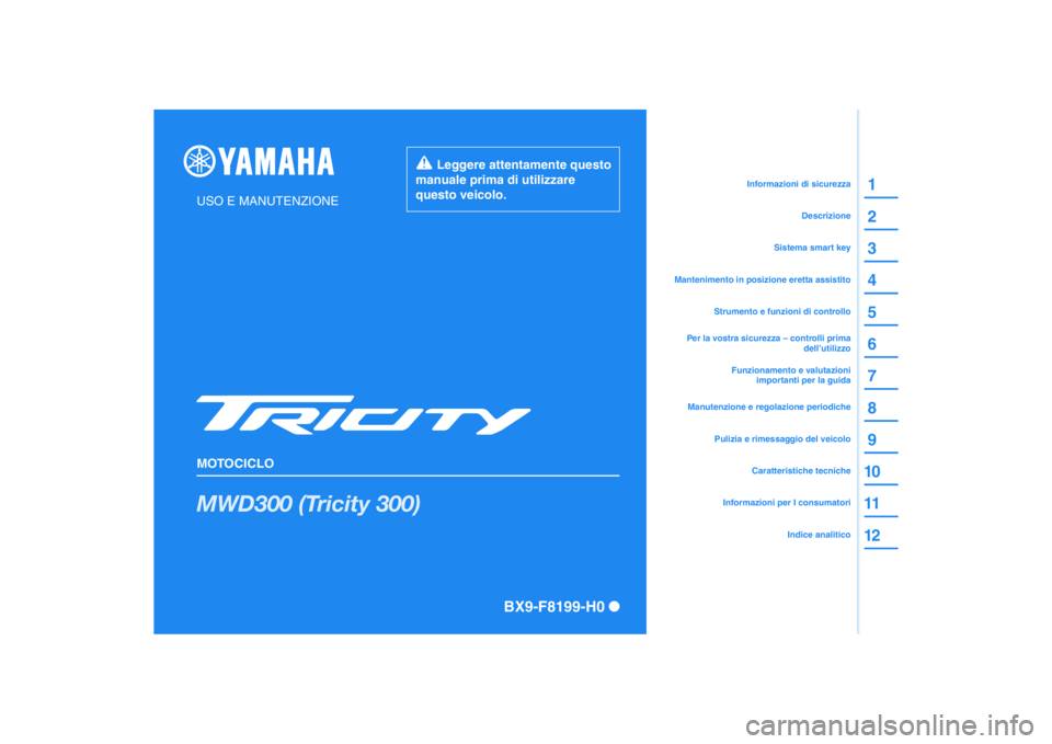 YAMAHA TRICITY 300 2020  Manuale duso (in Italian) 