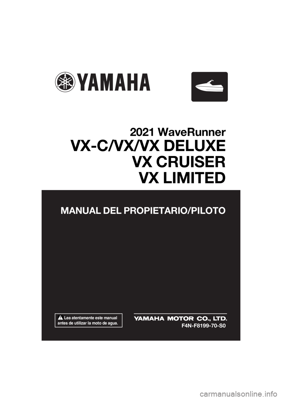 YAMAHA VX 2021  Manuale de Empleo (in Spanish) 