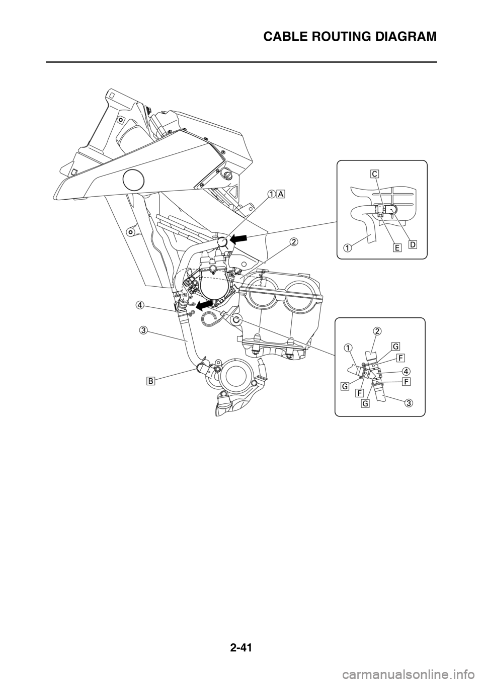 YAMAHA WR 250F 2017 Owners Manual CABLE ROUTING DIAGRAM
2-41 YAMAHA WR 250F 2017 Owners Manual CABLE ROUTING DIAGRAM
2-41