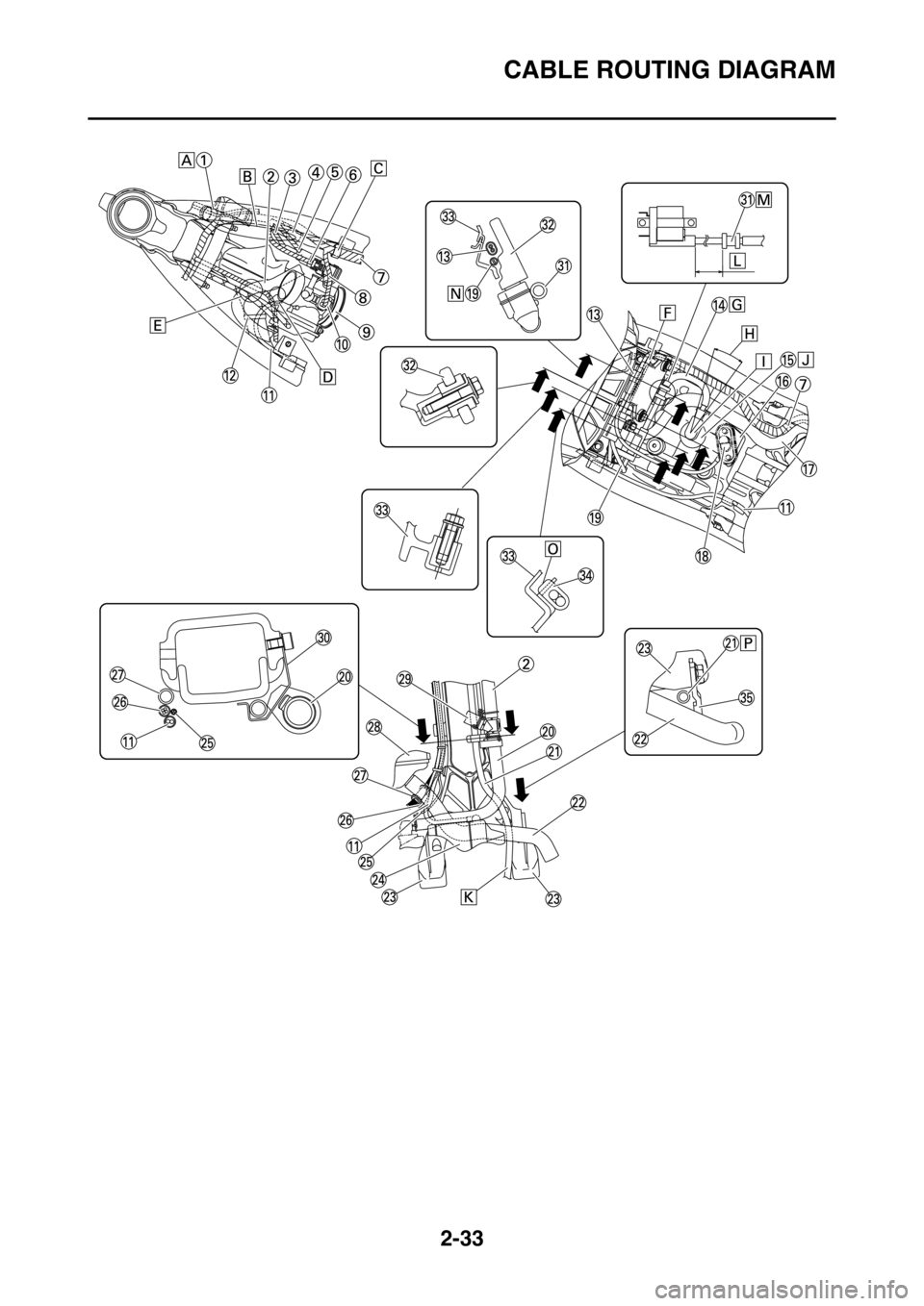YAMAHA WR 250F 2016 Manual Online CABLE ROUTING DIAGRAM
2-33 YAMAHA WR 250F 2016 Manual Online CABLE ROUTING DIAGRAM
2-33