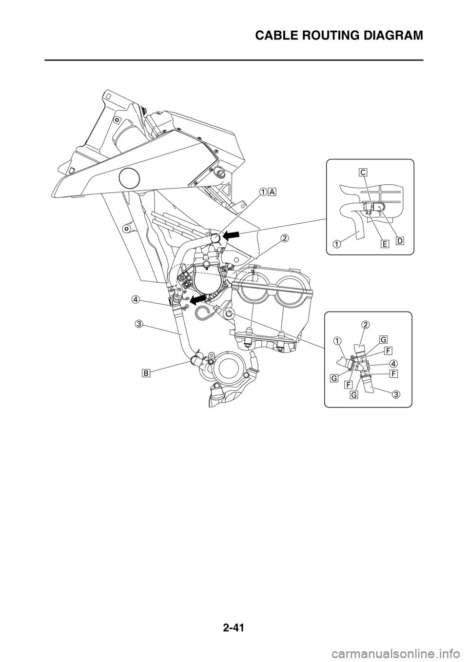 YAMAHA WR 250F 2016 Owners Manual CABLE ROUTING DIAGRAM
2-41 YAMAHA WR 250F 2016 Owners Manual CABLE ROUTING DIAGRAM
2-41