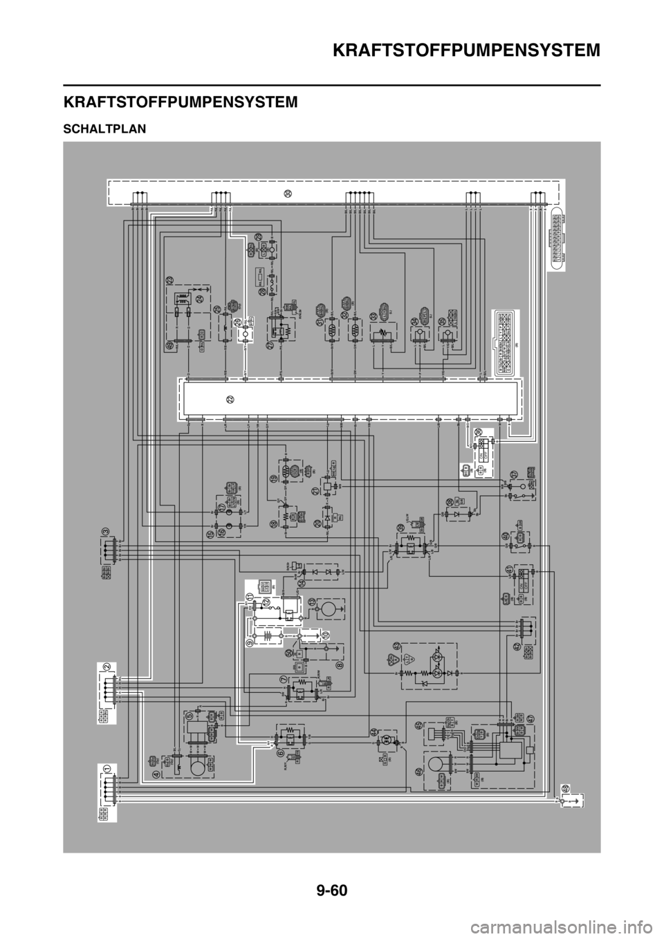 YAMAHA WR 250F 2016 Betriebsanleitungen (in German) KRAFTSTOFFPUMPENSYSTEM
9-60
GAS2GB3380
KRAFTSTOFFPUMPENSYSTEM
GAS2GB3381SCHALTPLAN
ONOFF
ONOFF
BBB
BBB
RRR
RRR/L
Br Br Br
Br Br
(Gy)
(Gy)B/LGyWW WB Gy
B R
WW W
BR
R,R/Y
G
R
Y/B
R,R/W
Br
RL/R
(B)R/YR/W YAMAHA WR 250F 2016 Betriebsanleitungen (in German) KRAFTSTOFFPUMPENSYSTEM
9-60
GAS2GB3380
KRAFTSTOFFPUMPENSYSTEM
GAS2GB3381SCHALTPLAN
ONOFF
ONOFF
BBB
BBB
RRR
RRR/L
Br Br Br
Br Br
(Gy)
(Gy)B/LGyWW WB Gy
B R
WW W
BR
R,R/Y
G
R
Y/B
R,R/W
Br
RL/R
(B)R/YR/W