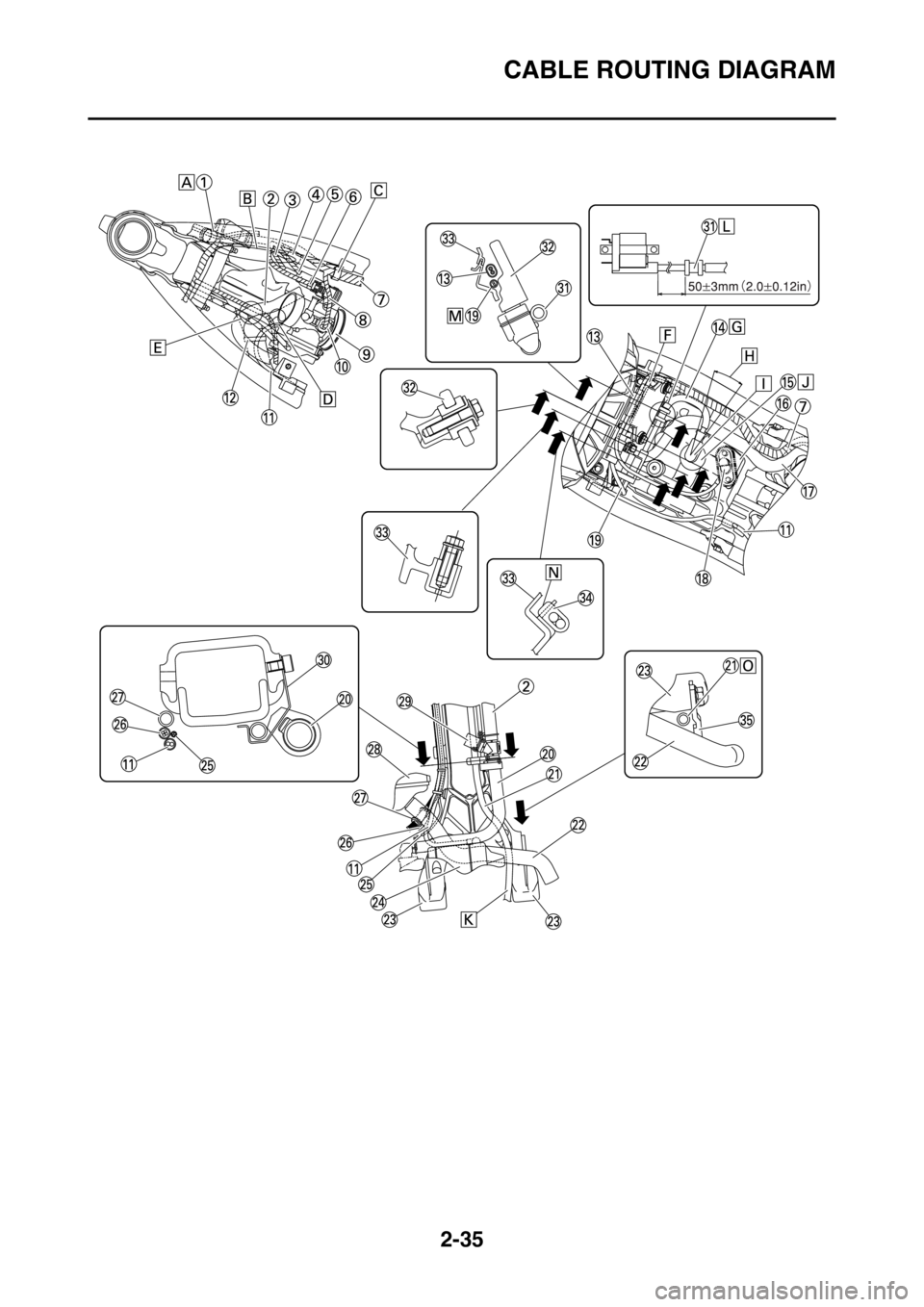 YAMAHA WR 250F 2015 Manual Online CABLE ROUTING DIAGRAM
2-35 
