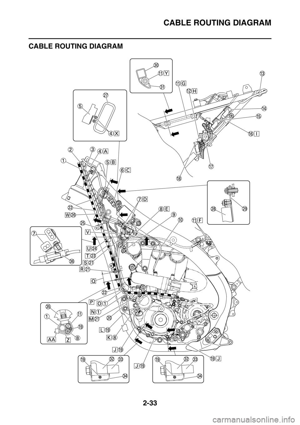 YAMAHA WR 450F 2016 Manual Online CABLE ROUTING DIAGRAM
2-33
EAS2GC1073
CABLE ROUTING DIAGRAM YAMAHA WR 450F 2016 Manual Online CABLE ROUTING DIAGRAM
2-33
EAS2GC1073
CABLE ROUTING DIAGRAM