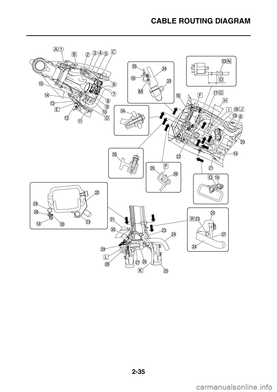 YAMAHA WR 450F 2016 Manual Online CABLE ROUTING DIAGRAM
2-35 YAMAHA WR 450F 2016 Manual Online CABLE ROUTING DIAGRAM
2-35