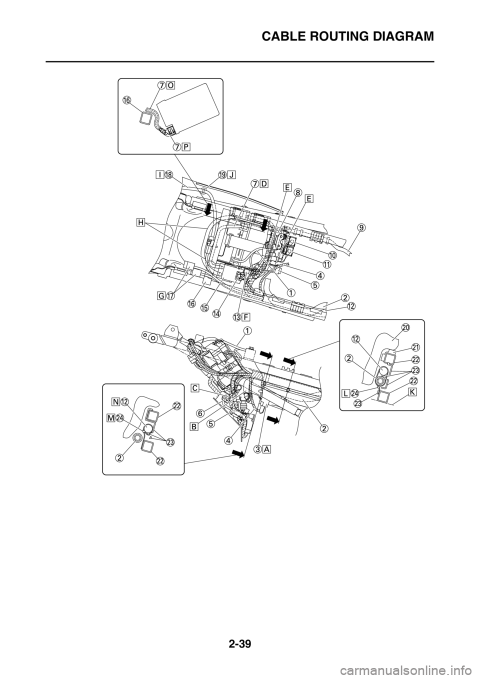 YAMAHA WR 450F 2016 Manual Online CABLE ROUTING DIAGRAM
2-39 YAMAHA WR 450F 2016 Manual Online CABLE ROUTING DIAGRAM
2-39