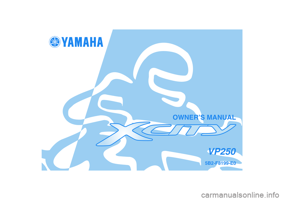 YAMAHA XCITY 250 2008  Owners Manual 5B2-F8199-E0VP250
OWNER’S MANUAL 