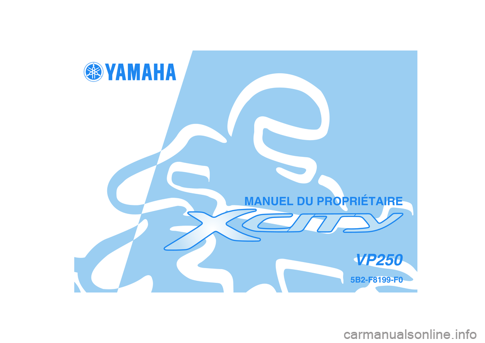 YAMAHA XCITY 250 2008  Notices Demploi (in French) 5B2-F8199-F0VP250
MANUEL DU PROPRIÉTAIRE 
