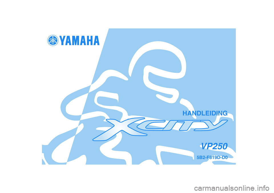 YAMAHA XCITY 250 2008  Instructieboekje (in Dutch) 5B2-F819D-D0
VP250
HANDLEIDING 