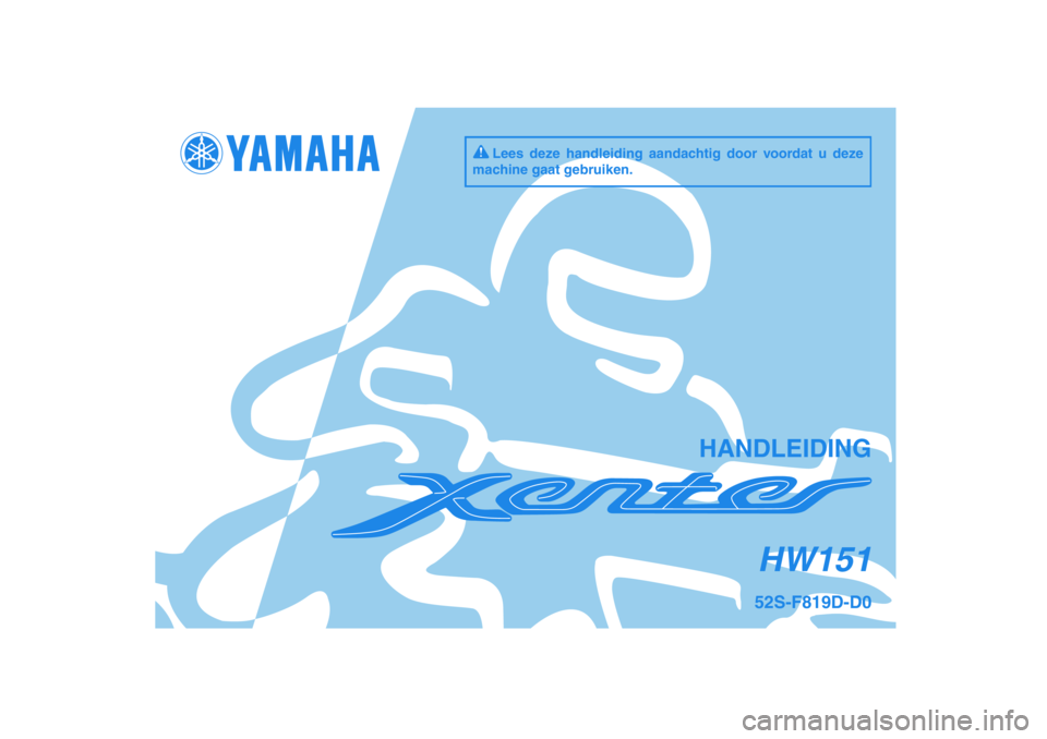 YAMAHA XENTER 150 2012  Instructieboekje (in Dutch) 