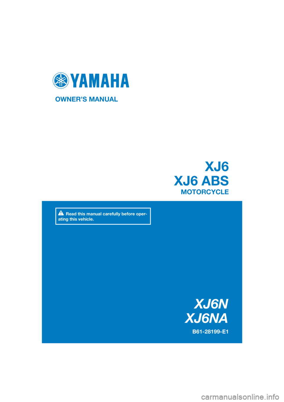 YAMAHA XJ6-N 2016  Owners Manual 