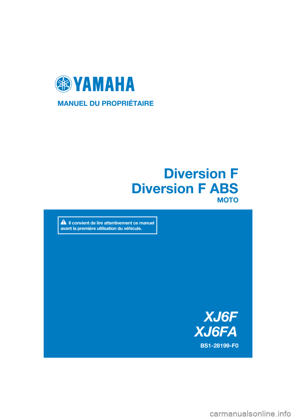 YAMAHA XJ6F 2016  Notices Demploi (in French) 