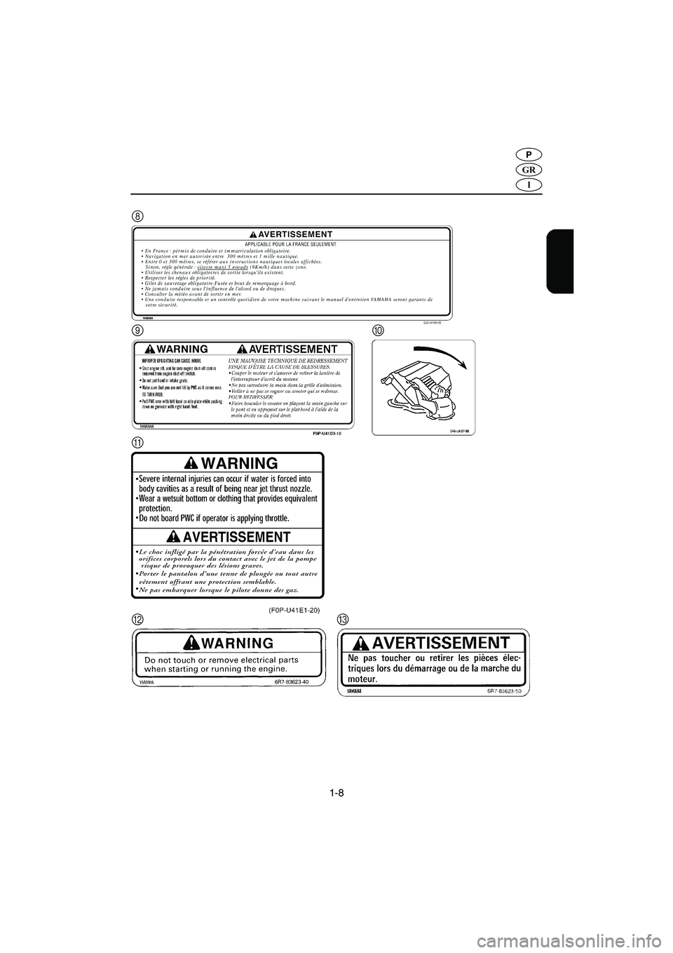 YAMAHA XL 700 2002  Manuale duso (in Italian) 1-8
GR
P
I
8
9:
A
BC
B_F0M-83.book  Page 8  Friday, August 3, 2001  3:35 PM 