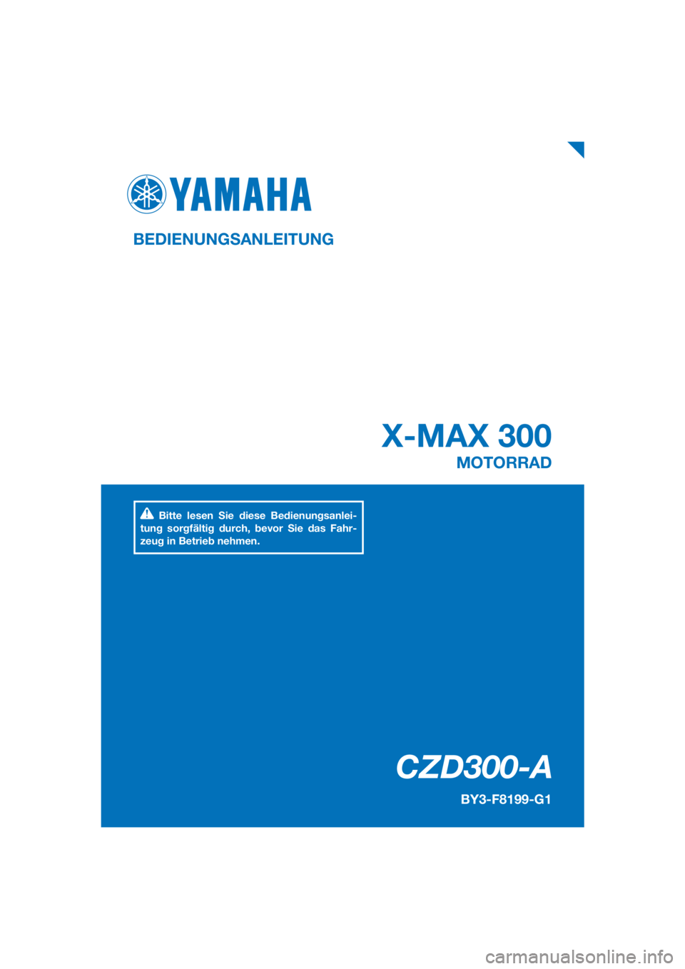 YAMAHA XMAX 300 2018  Betriebsanleitungen (in German) 