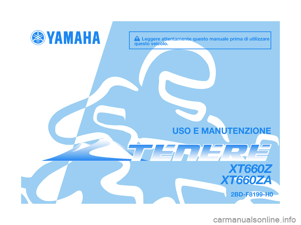 YAMAHA XT660Z 2012  Manuale duso (in Italian) 