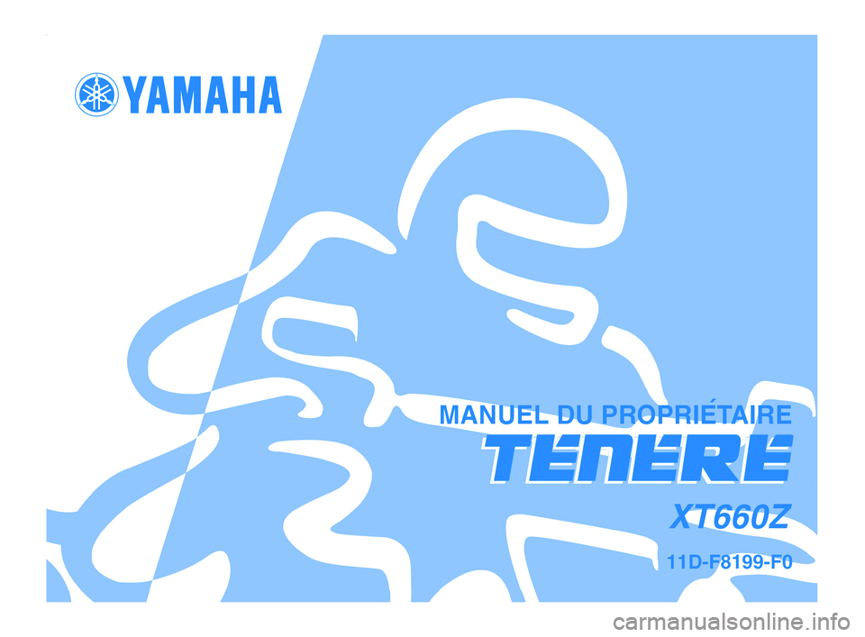 YAMAHA XT660Z 2009  Notices Demploi (in French) 