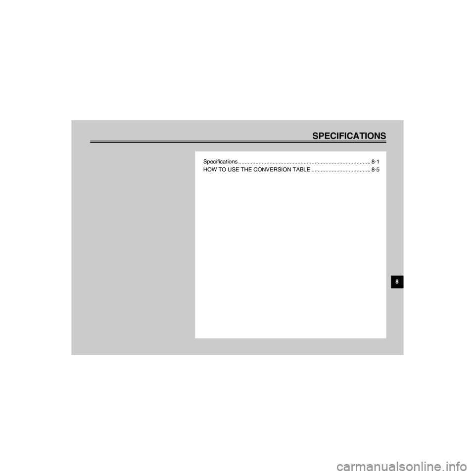 YAMAHA XV535 2000 Manual PDF R
SPECIFICATIONS
/Net/layout8/layout_G2/work/Imai_work/OM-PS/AA9149_XV535-E6/English/E-8TOC.frame
Specifications ..................................................................................... 8 YAMAHA XV535 2000 Manual PDF R
SPECIFICATIONS
/Net/layout8/layout_G2/work/Imai_work/OM-PS/AA9149_XV535-E6/English/E-8TOC.frame
Specifications ..................................................................................... 8