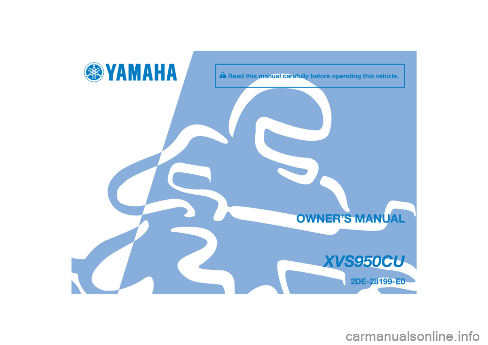 YAMAHA XV950 2014  Owners Manual DIC183
XVS950CU
OWNER’S MANUAL
Read this manual carefully before operating this vehicle.
2DE-28199-E0
[English  (E)] 